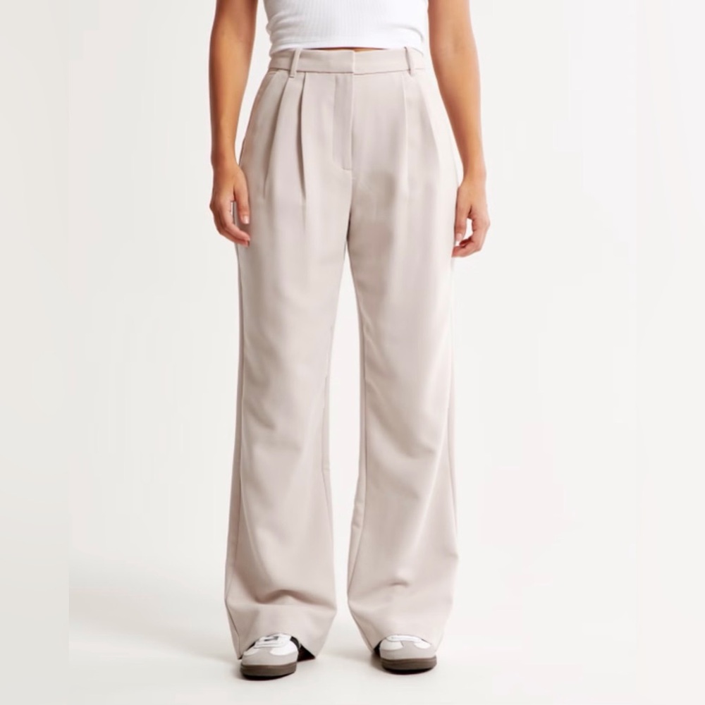 Abercrombie Curve Love Sloane Tailored Wide Leg Pant